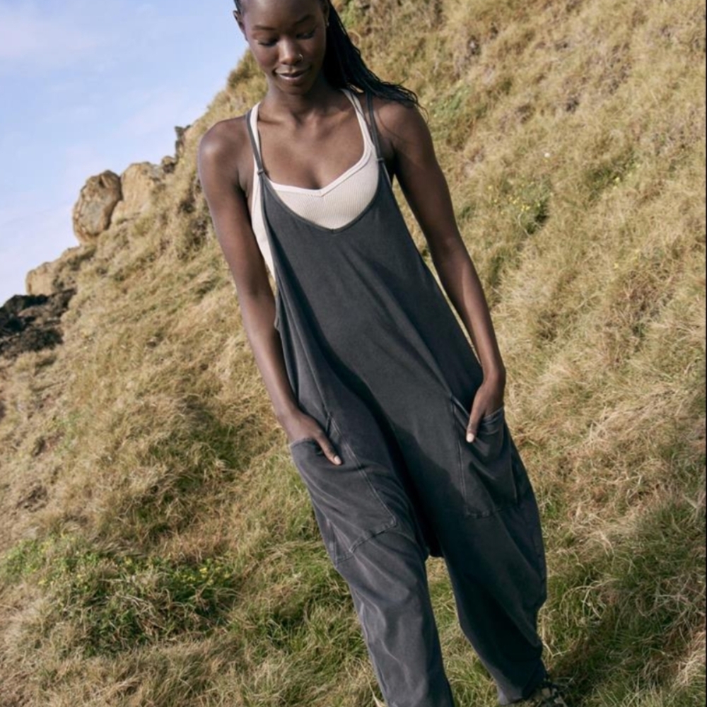 Free People Dark Gray Jumpsuit
